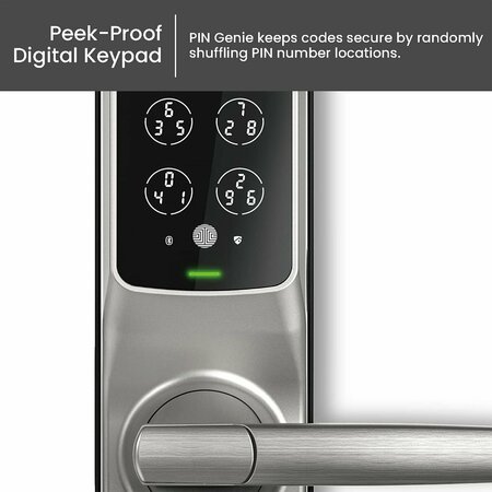 Lockly Secure Plus Latch Edition, Satin Nickel PGD628FSN